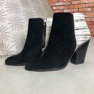 DOLCE VITA | black and white ankle booties